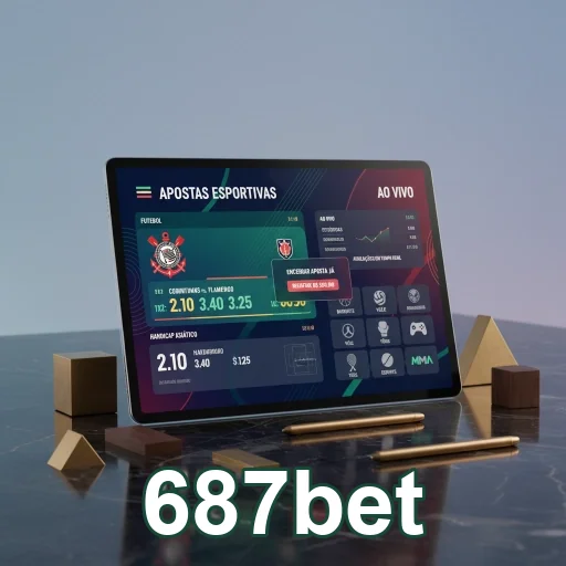 Ilustração de Experimente apostas esportivas com 687bet e odds altas